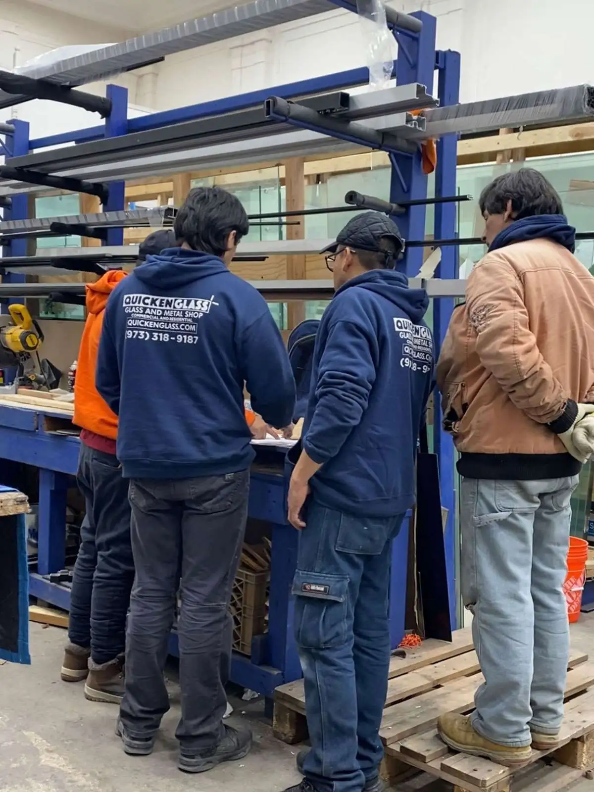 QuickenGlass workshop and fabrication process