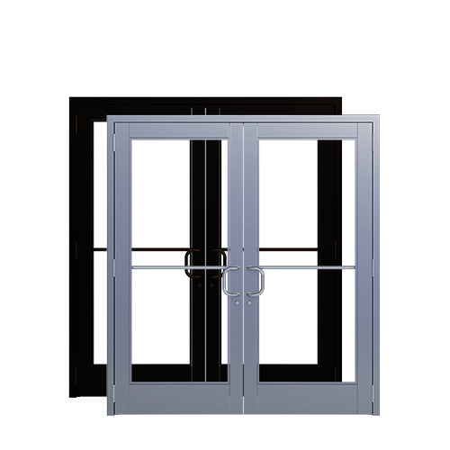 Double Storefront Glass Door